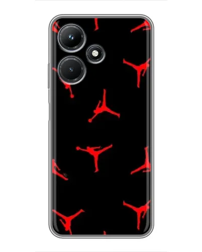 Чехол для Infinix Hot 30i с картинкой «Jordan Red Pattern» Чехол для Infinix Hot 30i с картинкой «Jordan Red Pattern»