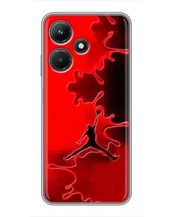 Чехол для Infinix Hot 30i с картинкой «Jordan Red Smoke»