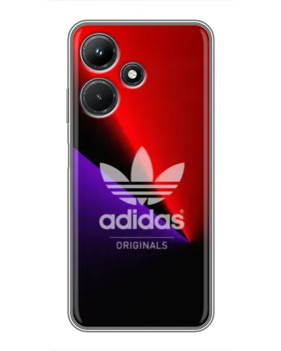 Чехол для Infinix Hot 30i с картинкой «Adidas Red Neon»