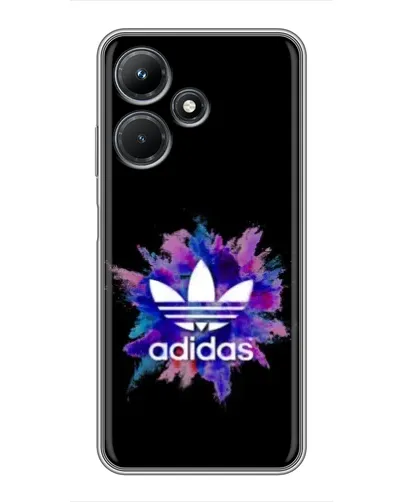 Чехол для Infinix Hot 30i с картинкой «Взрыв красок Adidas»