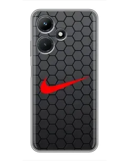 Чехол для Infinix Hot 30i с картинкой «Nike — карбоновая сетка» Чехол для Infinix Hot 30i с картинкой «Nike — карбоновая сетка»
