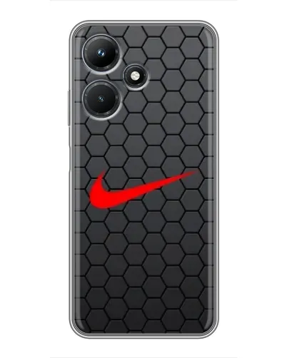 Чехол для Infinix Hot 30i с картинкой «Nike — карбоновая сетка»
