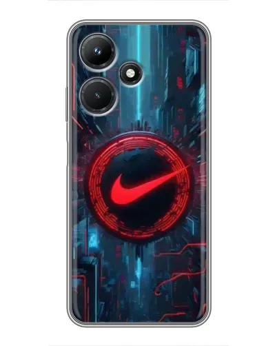 Чехол для Infinix Hot 30i с картинкой «Техногенный стиль Nike»