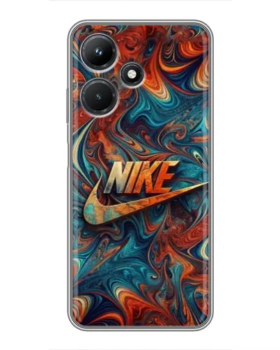 Чехол для Infinix Hot 30i с картинкой «Nike в абстракции»