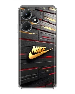 Чехол для Infinix Hot 30i с картинкой «Золотой Nike на металле» Чехол для Infinix Hot 30i с картинкой «Золотой Nike на металле»