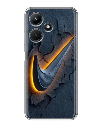 Чехол для Infinix Hot 30i с картинкой «Объемный логотип Найк»