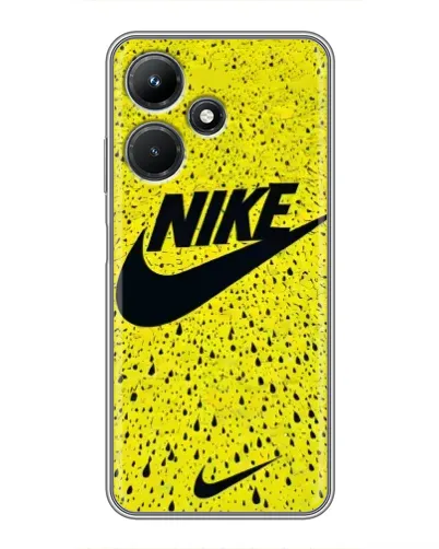 Чехол для Infinix Hot 30i с картинкой «Желтый текстурный Nike»