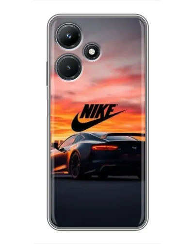 Чехол для Infinix Hot 30i с картинкой «Nike и суперкар»