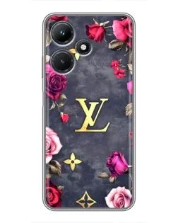 Чехол для Infinix Hot 30i с картинкой «Цветочный Louis Vuitton»