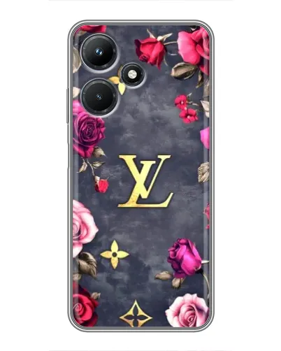 Чехол для Infinix Hot 30i с картинкой «Цветочный Louis Vuitton»