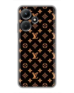 Чехол для Infinix Hot 30i с картинкой «Золотая монограмма LV»