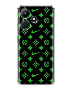 Чехол для Infinix Hot 30i с картинкой «Неоновый принт LV»