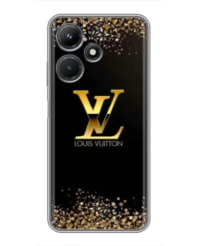 Чехол для Infinix Hot 30i с картинкой «LV — золотые искры»