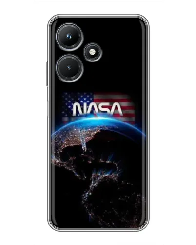 Чехол для Infinix Hot 30i с картинкой «Земля из космоса NASA»