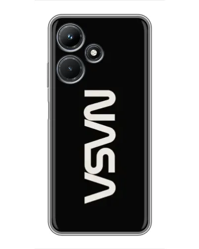 Чехол для Infinix Hot 30i с картинкой «NASA — вертикальный логотип»