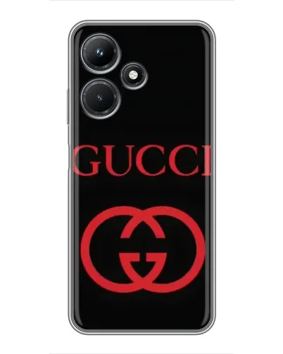 Чехол для Infinix Hot 30i с картинкой «Gucci — красный логотип» Чехол для Infinix Hot 30i с картинкой «Gucci — красный логотип»