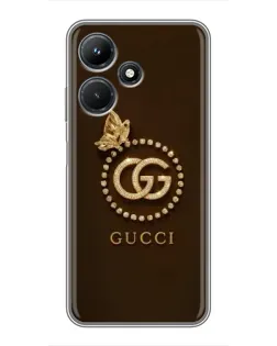 Чехол для Infinix Hot 30i с картинкой «Gucci — золотая бабочка» Чехол для Infinix Hot 30i с картинкой «Gucci — золотая бабочка»