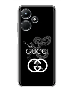 Чехол для Infinix Hot 30i с картинкой «Gucci — серебряная змея» Чехол для Infinix Hot 30i с картинкой «Gucci — серебряная змея»
