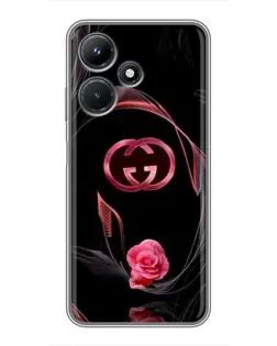 Чехол для Infinix Hot 30i с картинкой «Gucci — неоновая роза» Чехол для Infinix Hot 30i с картинкой «Gucci — неоновая роза»