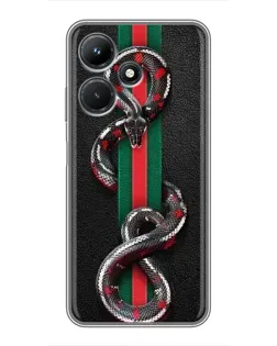 Чехол для Infinix Hot 30i с картинкой «Gucci — змея на полосе» Чехол для Infinix Hot 30i с картинкой «Gucci — змея на полосе»