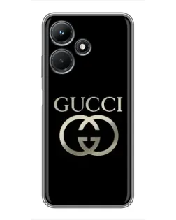 Чехол для Infinix Hot 30i с картинкой «Gucci — золото на черном» Чехол для Infinix Hot 30i с картинкой «Gucci — золото на черном»