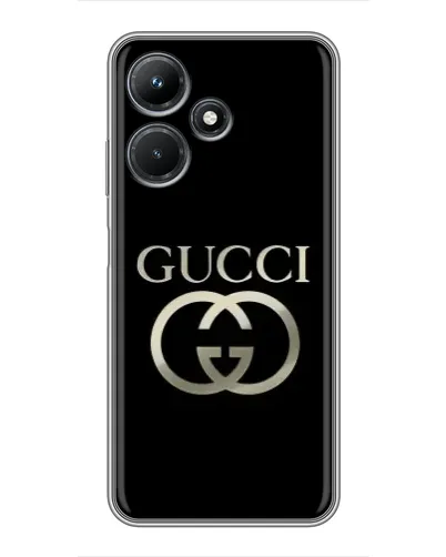 Чехол для Infinix Hot 30i с картинкой «Gucci — золото на черном» Чехол для Infinix Hot 30i с картинкой «Gucci — золото на черном»