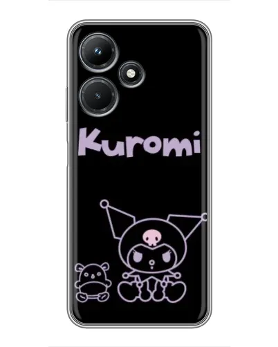 Чехол для Infinix Hot 30i с картинкой «Kuromi — черный минимализм» Чехол для Infinix Hot 30i с картинкой «Kuromi — черный минимализм»
