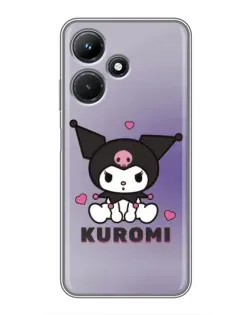 Чехол для Infinix Hot 30i с картинкой «Kuromi — фиолетовый арт»