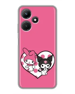 Чехол для Infinix Hot 30i с картинкой «Kuromi и My Melody»