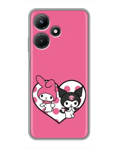 Чехол для Infinix Hot 30i с картинкой «Kuromi и My Melody» Чехол для Infinix Hot 30i с картинкой «Kuromi и My Melody»