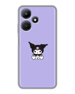 Чехол для Infinix Hot 30i с картинкой «Kuromi — фиолетовый минимализм»