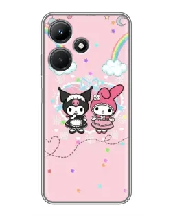 Чехол для Infinix Hot 30i с картинкой «My Melody и Kuromi»