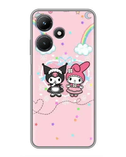 Чехол для Infinix Hot 30i с картинкой «My Melody и Kuromi» Чехол для Infinix Hot 30i с картинкой «My Melody и Kuromi»
