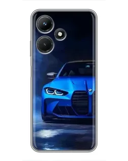 Чехол для Infinix Hot 30i с картинкой «Голубая BMW M4» Чехол для Infinix Hot 30i с картинкой «Голубая BMW M4»