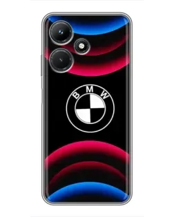 Чехол для Infinix Hot 30i с картинкой «Логотип BMW и неоновые дуги» Чехол для Infinix Hot 30i с картинкой «Логотип BMW и неоновые дуги»