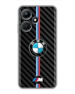 Чехол для Infinix Hot 30i с картинкой «Эмблема BMW и карбон» Чехол для Infinix Hot 30i с картинкой «Эмблема BMW и карбон»