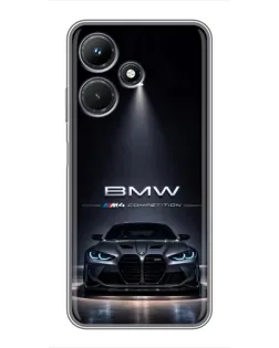 Чехол для Infinix Hot 30i с картинкой «BMW сквозь ночной город» Чехол для Infinix Hot 30i с картинкой «BMW сквозь ночной город»