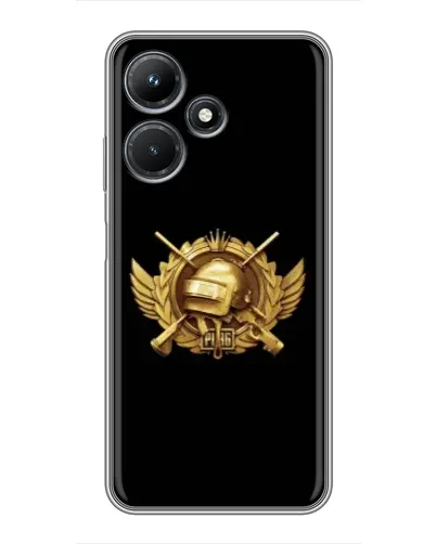 Чехол для Infinix Hot 30i с картинкой «PUBG — оранжевый градиент»