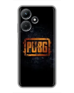 Чехол для Infinix Hot 30i с картинкой «PUBG — золотой логотип»