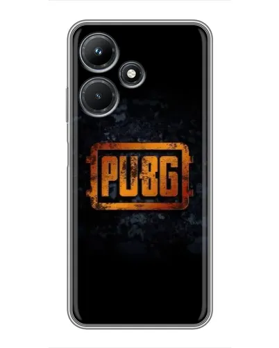 Чехол для Infinix Hot 30i с картинкой «PUBG — золотой логотип»
