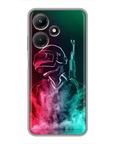 Чехол для Infinix Hot 30i с картинкой «PUBG — огненный воин»