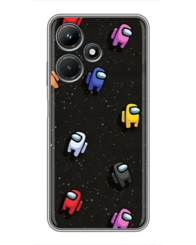 Чехол для Infinix Hot 30i с картинкой «Космический паттерн Among Us»