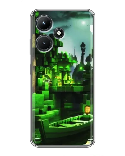 Чехол для Infinix Hot 30i с картинкой «Minecraft лесной пейзаж» Чехол для Infinix Hot 30i с картинкой «Minecraft лесной пейзаж»