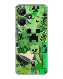 Чехол для Infinix Hot 30i с картинкой «Криперы Minecraft»