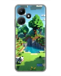 Чехол для Infinix Hot 30i с картинкой «Minecraft летний день»
