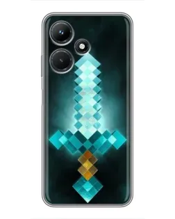 Чехол для Infinix Hot 30i с картинкой «Алмазный меч неон»