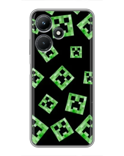 Чехол для Infinix Hot 30i с картинкой «Паттерн с криперами» Чехол для Infinix Hot 30i с картинкой «Паттерн с криперами»