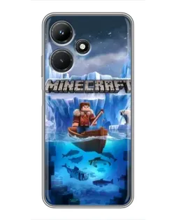 Чехол для Infinix Hot 30i с картинкой «Minecraft ледяной мир»