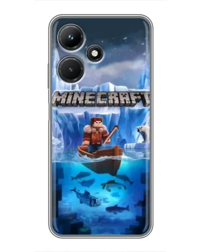 Чехол для Infinix Hot 30i с картинкой «Minecraft ледяной мир» Чехол для Infinix Hot 30i с картинкой «Minecraft ледяной мир»