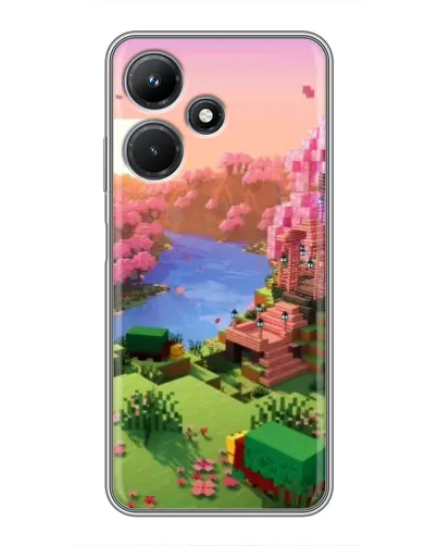 Чехол для Infinix Hot 30i с картинкой «Розовое дерево Minecraft» Чехол для Infinix Hot 30i с картинкой «Розовое дерево Minecraft»